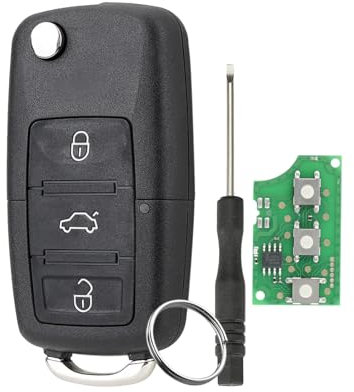 GZXNKEY Autoschlüssel für vw schlüssel für vw Golf Jetta Caddy Tiguan EOS Golf Plus Touran Seat Skoda Octavia 433MHZ mit 48 Chip 1K0959753G mit Schraubendreher und Schlüsselring
