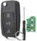 GZXNKEY Autoschlüssel für vw schlüssel für vw Golf Jetta Caddy Tiguan EOS Golf Plus Touran Seat Skoda Octavia 433MHZ mit 48 Chip 1K0959753G mit Schraubendreher und Schlüsselring