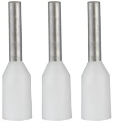 ERKO Wire End Ferrules, Wire Cross Section, 0.5 mm², Length 6 mm 100 pieces Professional Cable Lugs Made of Galvanised Copper with Polyamide Insulation, Cable Connector for Electricians