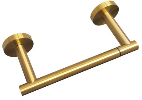 Gold Toilet Paper Holder Pivoting Tissue Roll Holder Stainless Steel Toilet Paper Organizer Rotating Round Toilet Paper Hanger for Bathroom Kitchen Modern Wall Mount Design