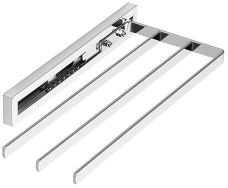 SOTECH Handtuchauszug Style 3-armig Chrom poliert 325 mm Auszugsweg 145 mm Handtuchhalter für Seitenmontage an Waschtisch in Bad und Küche