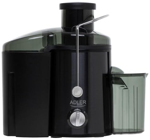 Adler AD 4132 Entsafter, 800 W, Titanklingen, Safttank 0,45L Fruchtfleischsammler 1,5L Anti Tropf System