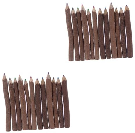 COHEALI 16 Stk Ast Bleistifte Holzstifte Buntstifte Für Künstler Bleistifte Aus Naturholz Zweig Bleistift Holz Buntstifte Outdoor-bleistifte Aus Holz Bellen Hölzern Wachsmalstift Natürlich