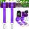 Awroutdoor Balançoire, Kit de Fixation pour Hamac, Fixation pour Chaise Suspendue avec 2 Coussinets de Protection pour Arbres et 2 Mousquetons Premium (Violet)