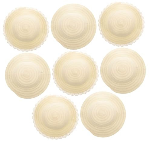 KONTONTY -Bastelhüte für Kinder 8-teiliges Malset für schlichte Strohhüte. Dekorieren Sie Ihre eigenen Sonnenhüte. Strohhut-Bastelarbeiten für Kinder