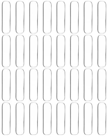 PATIKIL Furniture Bumpers Long, 1.4 Inch 80 Pcs Self Adhesive Glass Table Top Rubber Bumper Stripes Clear Anti Slip Pads Wall Protector for Door Handle Chair Refrigerator