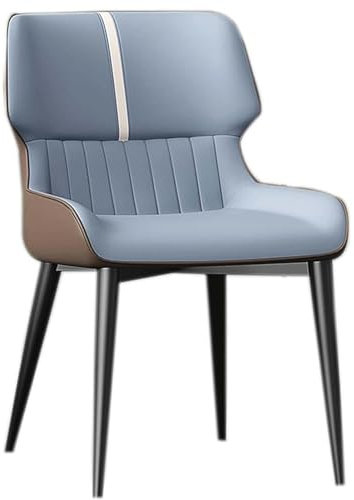 Meedlopia Esszimmerstühle 2er-Set, Leder-Thekenstuhl, Loungestuhl, Wohnzimmerstuhl, Empfangsstuhl mit ergonomischer Rückenlehne und Beinen aus Karbonstahl