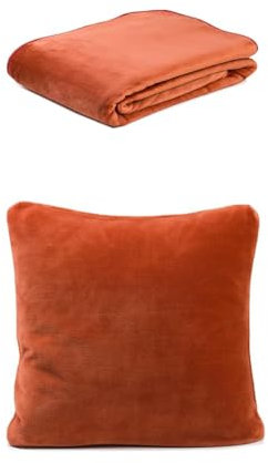 Gözze Premium Cashmere-Feeling Decke und 2er Set Cashmere-Feeling Kissen, 130x170 cm + 50x50 cm, Farbe: Schoko