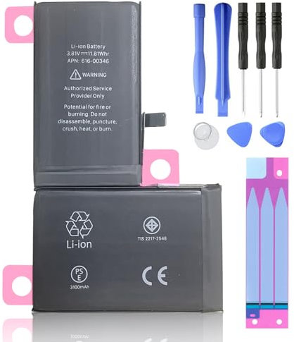 XITAIAN 3.81V 11.81Wh 3100mAh 616-00346 Batteria di Ricambio per iPhone X A1865 A1901 A1902 con Strumenti di Installazione