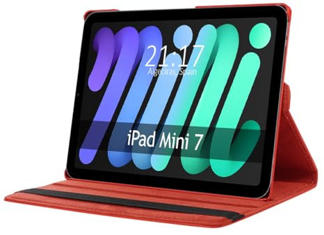 Funda Giratoria 360 para Apple iPad Mini 7 (2024) Color Roja