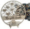 Arbre de vie personnalisé en bois max. 20 prénoms, Décoration murale ou à poser, décoration intérieur, fleur vie sacrée, anniversaire, noël, baptême, mariage, mandala Saint Valentin (20cm de diamètre)