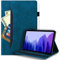 DayQiQiPu Tablet Protective Sleeve for Amazon Fire HD 10 (10.1 Inch,9th/7th/5th Gen, 2019/2017/2015 Release) PU Leather Vintage Flip Case Wallet Stand Cover Soft Texture with Auto Wake/Sleep Dark Blue