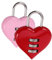 SOPOTUTU 2 Stück Liebe Passwortsperre sicherheitsschloss Passwort Schloss Schmuckkästchenschloss Code süßes Schließfachschloss herzförmiges Schloss Valentinstag sperren Zinklegierung