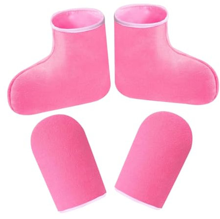 Ipetboom 1juego Guantes De Parafina Térmicos y Cómodos Para Manos y Pies De Cera De Parafina Para Hidratante Spa y Pedicura Incluye Guantes y Calcetines De Cera Para Cuidado Intensivo