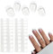 QGK 32 PCS Pellicola per Unghie Autoadesiva, Unghie Gel Adesive UV, Classic French Smalto Adesivo Gel UV, Adesivi per unghie in gel, Impacchi di Smalto Gel per Unghie