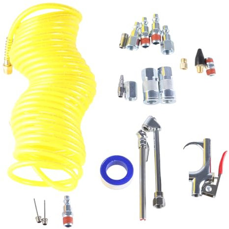 Multipurpose Essential Air Compressor Toolkit with 20pcs Accessories Including Hose & Dusters Air Blower Attachment