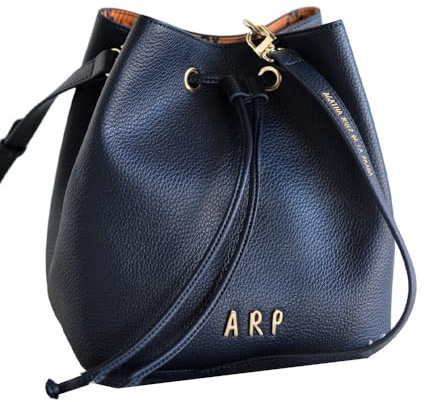 Agatha Ruiz de la Prada – Blaue Beuteltasche aus veganem Leder mit kontrastierendem Nylon-Innenfutter