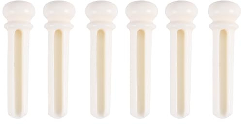 Sirxlevcy 6Pcs Real Bone Material Acoustic Guitar Bridge Pins With Pearl Shell Dot