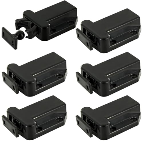 6 Pezzi Push Pull per Ante, Push to Open Chiusura con chiusura a molla Ammortizzatori per porta, armadi, cassetti per camper, armadietti della cucina