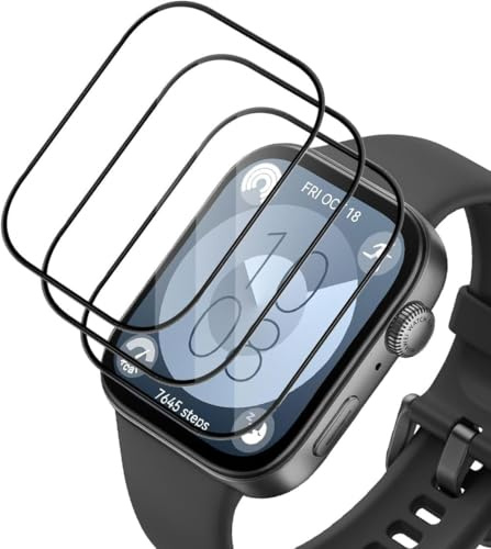 Mayfun [3 Piezas Protector de Pantalla para Huawei Watch Fit 3 Protectora Película, Película HD Suave TPU láminas Protectora, Anti-Arañazos, Sin Burbujas y Fácil instalación
