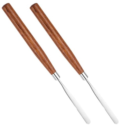 Make Up Rührstab aus Edelstahl und Holz für Kosmetik