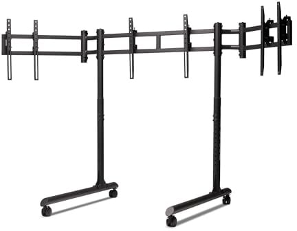 Next Level Racing Round Tube Freestanding Triple Monitor Stand (NLR-R011)