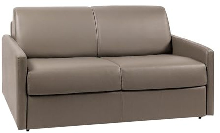 Vente-unique - Schlafsofa 2 Calife - Kunstleder - Taupe
