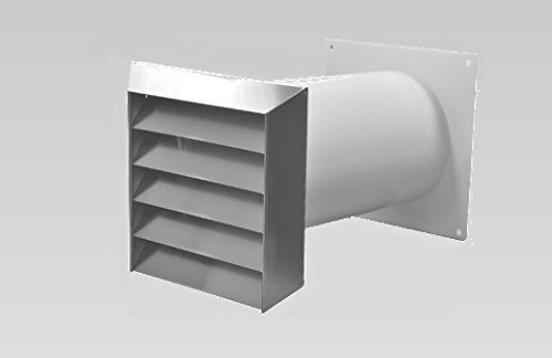 IKM 150er Mauerkasten mit Edelstahlgitter Rundanschluss Einbaudurchmesser 160mm. Geeignet für Wandstärken bis 450mm. Inkl. innenliegender Rückstauklappe