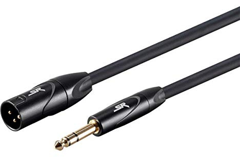 Monoprice XLR to 6.35mm TRS Cable - 1.83M (6ft) M/M, 16AWG, Gold Plated Connector - Stage Right Series