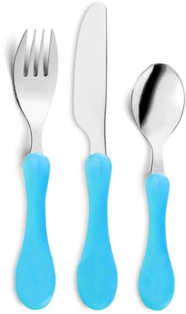 Amefa Nuage Set Cubiertos con Tenedor, cucharra, Cuchillo, Acero Inoxidable, Azul, 5x5x21 cm