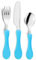 Amefa REGLISSE Kinderbesteck, Edelstahl mit ergonomischen Kunststoffgriffen, mint, 3-teilig