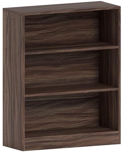 Vida Designs Cambridge, libreria Bassa a 3 Ripiani, in Legno di Noce, per Ufficio e Salotto