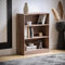 Vida Designs Cambridge Bibliothèque Basse à 3 étagère, Bois de Noyer, Meuble pour Bureau, Salle de séjour et Chambre