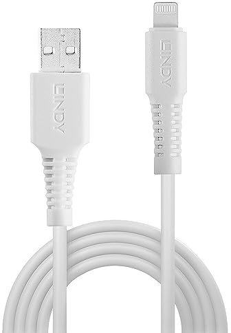 Lindy 31328 Câble USB vers Lightning Blanc, 3 m