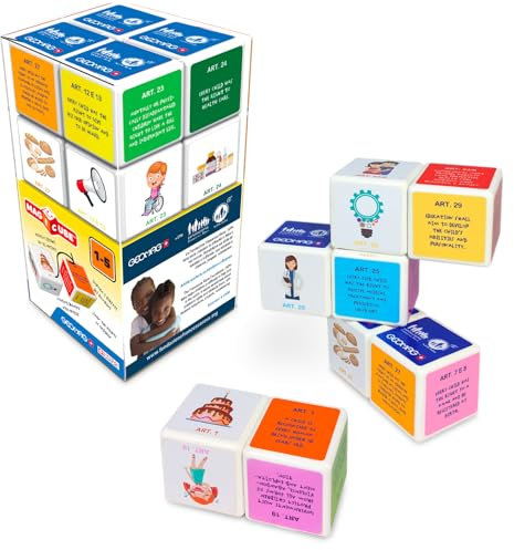 Geomag Magicube – Spezielle Edition Rava-Stiftung – Magnetwürfel für Kinder – Packung mit 8 Würfel