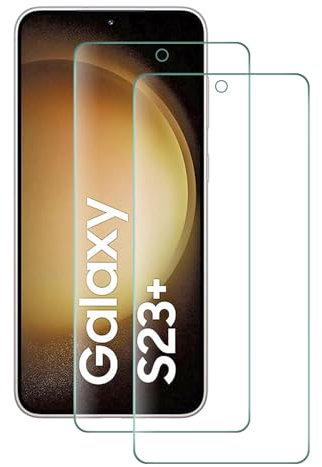 AOKUMA Samsung Galaxy S23 Plus Verre Trempé, [Lot de 2] Protection d'écran Samsung Galaxy S23 Plus [0.26mm] [Extrêmement résistant aux rayures] [Haute définition][Facile à installer] Verre Trempé