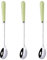 Goeielewe 3PCS Mixing Spoons for Coffee, Dessert, Ice Cream, Milkshake, Stainless Steel Iced Teaspoon with Ceramic Handle Tablespoons Espresso Cocktail Stirring Spoons, 6.8-Inch (Green)