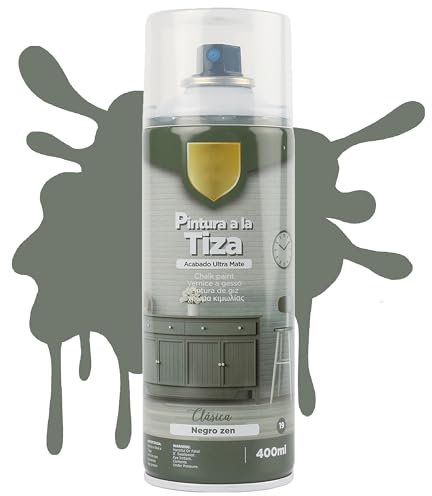 H HANSEL HOME Pintura Spray a la Tiza Acabado Ultra Mate - Negro Zen 400ml