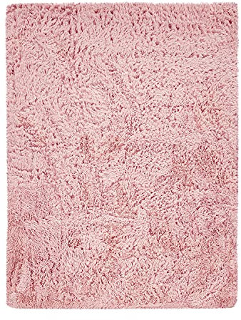 TT Home Teppich Wohnzimmer Hochflor Langflor Weich Soft Modernes Einfarbiges Design, Farbe: Rosa, Größe:140x200 cm