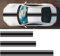 ihreesy Auto Außenaufkleber,Auto 3 Stücke Motorhaube Streifen Aufkleber Racing Stripes Vinyl Aufkleber Grafik Aufkleber Wasserdicht Sport Streifen für Auto Motorhaube Dach Kofferraum,#A