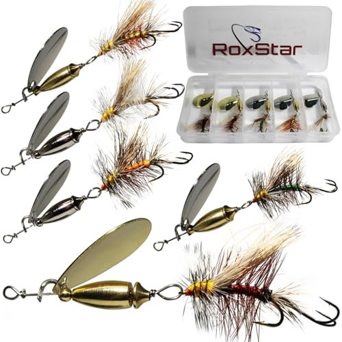 RoxStar Fly Strikers Bewährt bundesweit jeden Spinner, handgebunden in den USA, vielseitigster Angelspinner Aller Zeiten! Forelle, Barsch, Steelhead (1/226.8 g S1)
