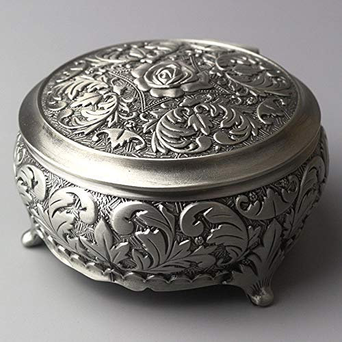Sinzyo Embossed Zinc Alloy Music Box Metal Movement Music Box Christmas Birthday Valentine's Day (Metal Embossed Type C, Tune; You Are My Sunshine)