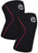 Rehband Benda per Ginocchio RX, Fascia per Ginocchio in Neoprene da 7 mm per Sollevamento Pesi e Powerlifting, Protegge Le articolazioni e stabilizza i Muscoli, Colore:Nero/Rosso - 1 Paio, Misura:L