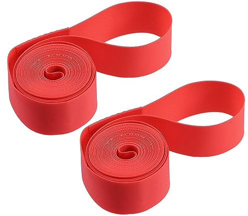 X AUTOHAUX 26 Zoll Fahrrad Felgenband Felgenband Liner Innenschlauch Schutzband PVC Rot Paar