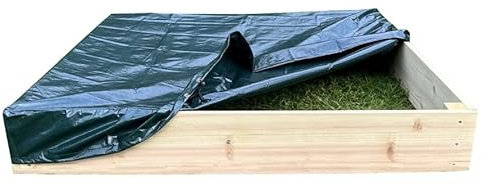 Selections Outdoor Wooden Raised Garden Vegetable Bed with Waterproof Cover (122cm x 18cm)