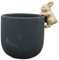 Exner GmbH Pot Aurum - Noir/Or - Ciment - 11x11x11 cm