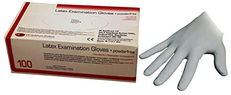 DE Healthcare Products - Latexhandschuhe puderfrei; Gr.L; 100Stk