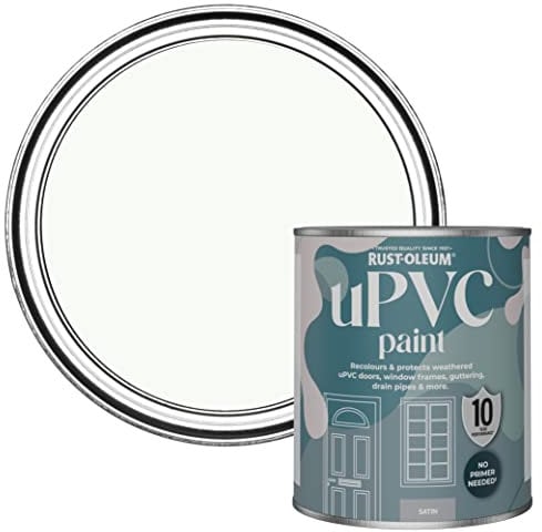 Rust-Oleum White uPVC Door and Window Paint In Satin Finish - Still 750ml