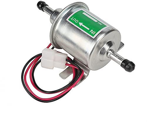 Pompe à Carburant 24V Pompe à Carburant Universelle 24V Voiture Bateau Pompe à Carburant électrique en Ligne Filtre Essence Remplacement (argent) (Argent),pompe carburant electriqu