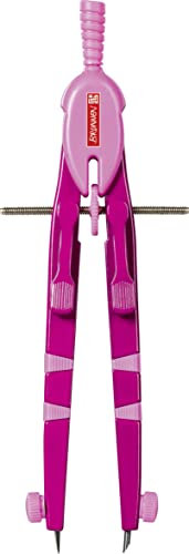 Brunnen 104954026 Schnellverstellzirkel Länge: 170 mm, im bruchsicheren Kunststoffetui mit transparentem Deckel, pink Colour Code „Peak 4“ (für Kreise bis Ø 38 cm)
